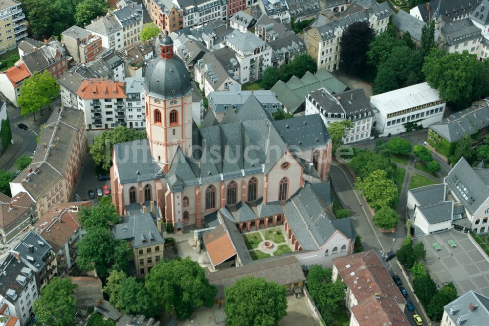 Luftaufnahme Mainz - St. Stephanskirche in Mainz im Bundesland Rheinland-Pfalz