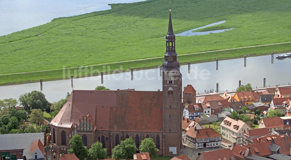 Tangermünde aus der Vogelperspektive: St. Stephanskirche Tangermünde