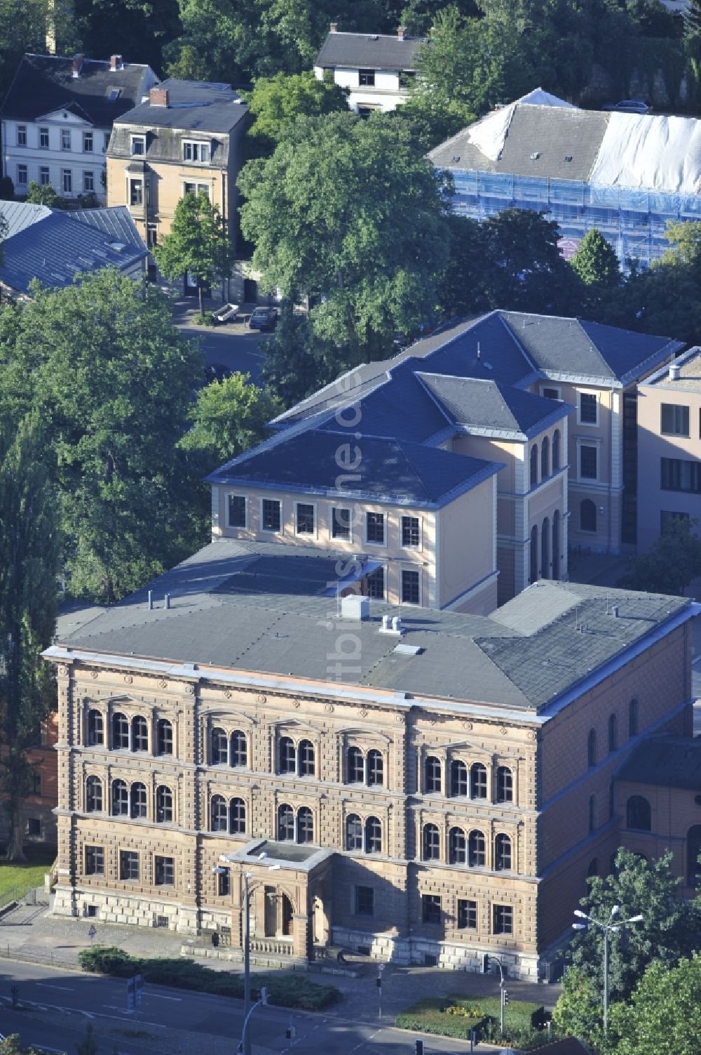 Weimar von oben - Staatliche Gemeinschaftsschule Jenaplanschule Weimar im Bundesland Thüringen