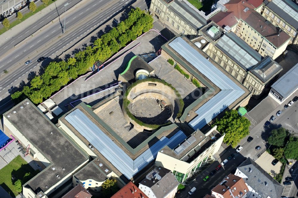 Stuttgart aus der Vogelperspektive: Staatsgalerie im Ortsteil Oberer Schlossgarten in Stuttgart im Bundesland Baden-Württemberg, Deutschland