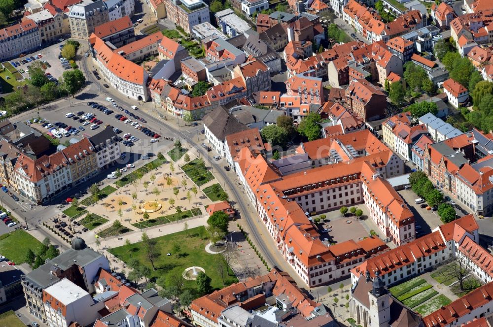Erfurt von oben - Staatskanzlei in Erfurt im Bundesland Thüringen