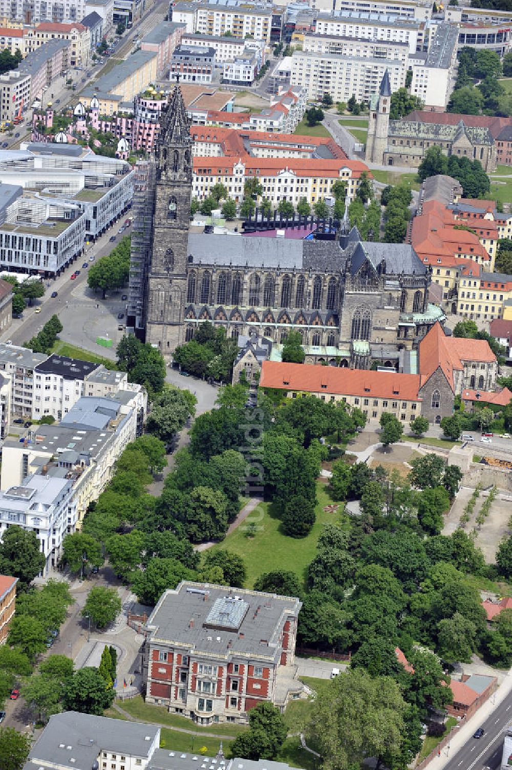 Magdeburg von oben - Staatskanzlei Magdeburg