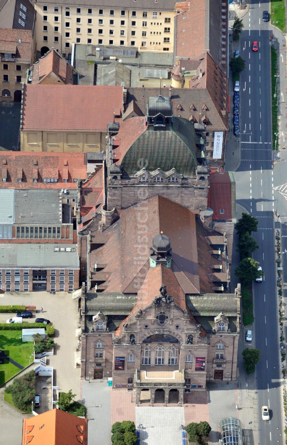 Luftaufnahme Nürnberg - Staatstheater Nürnberg in Bayern