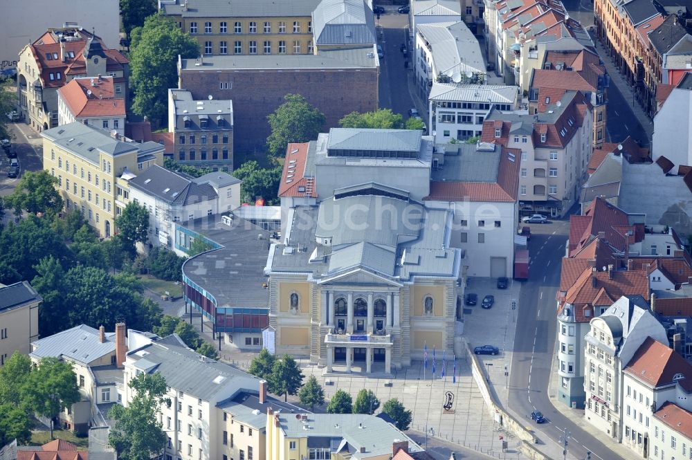 Halle Saale aus der Vogelperspektive: Staatstheater und Oper in Halle (Saale)