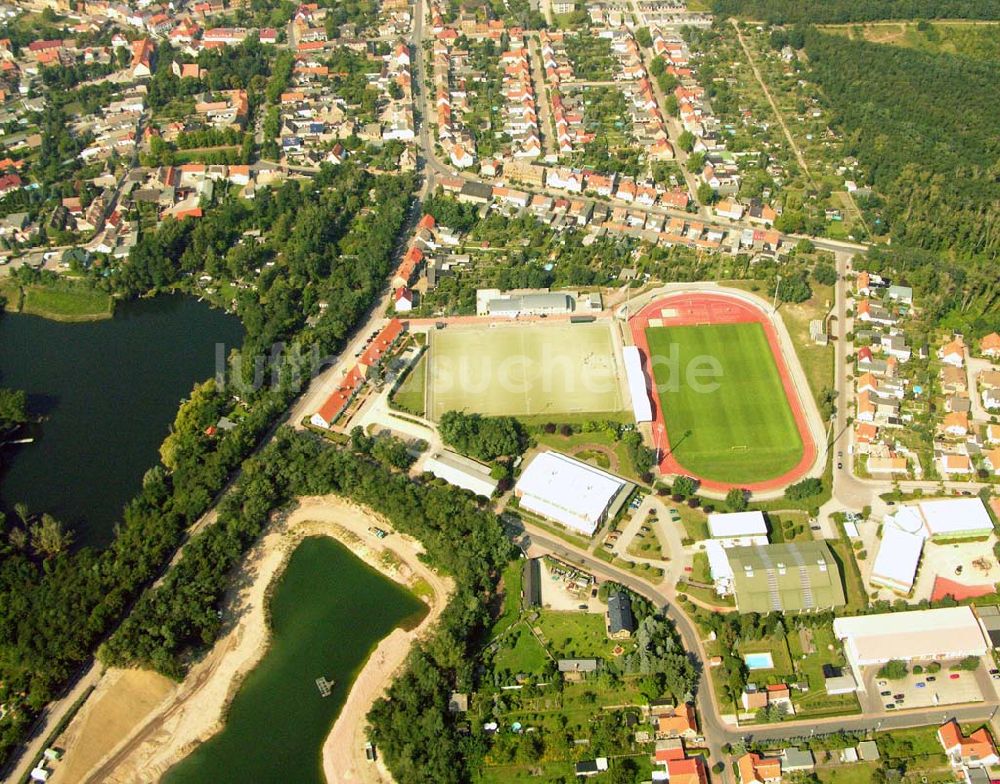 Luftaufnahme Sandersdorf/ Bitterfeld - Stadien von Sandersdorf