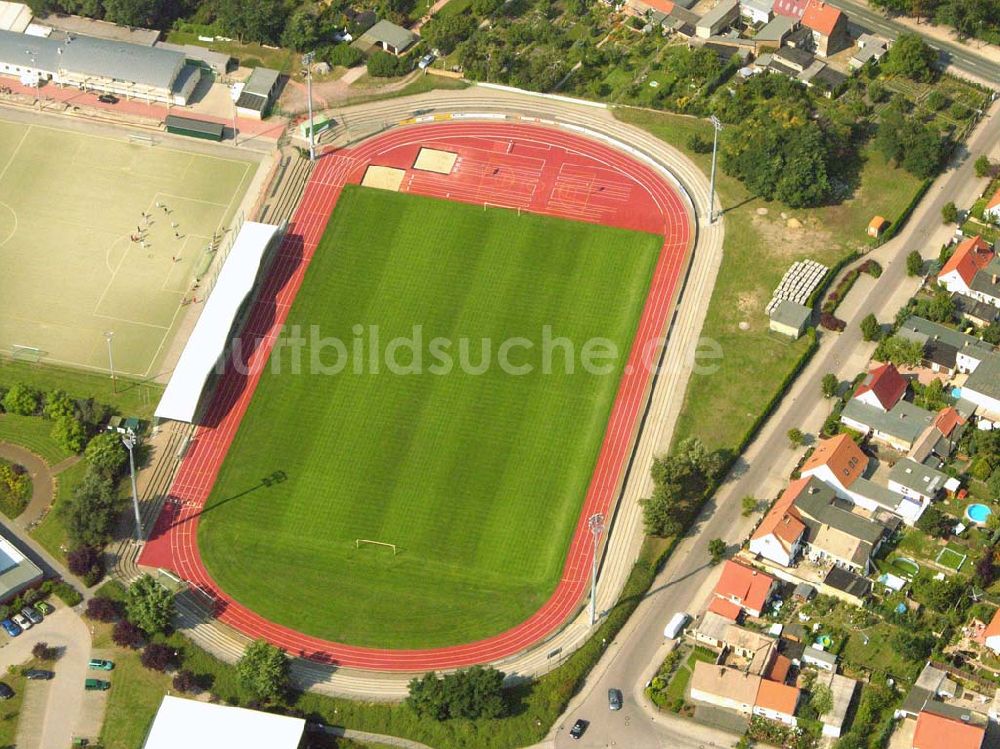 Sandersdorf/ Bitterfeld von oben - Stadien von Sandersdorf