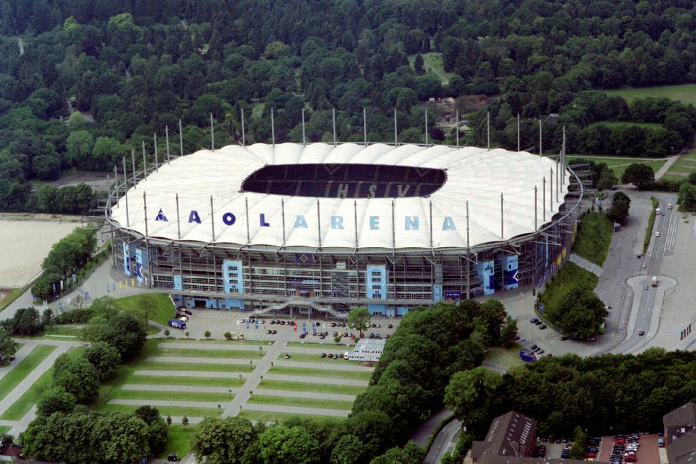 Hamburg aus der Vogelperspektive: Stadion AOL Arena in Hamburg