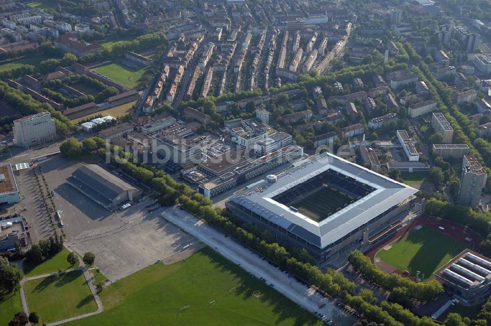 Bern von oben - Stadion - Arena des Stade de Suisse in Bern in der Schweiz