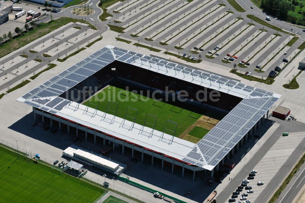 Ingolstadt aus der Vogelperspektive: Stadion Audi Sportpark in Ingolstadt / Bayern