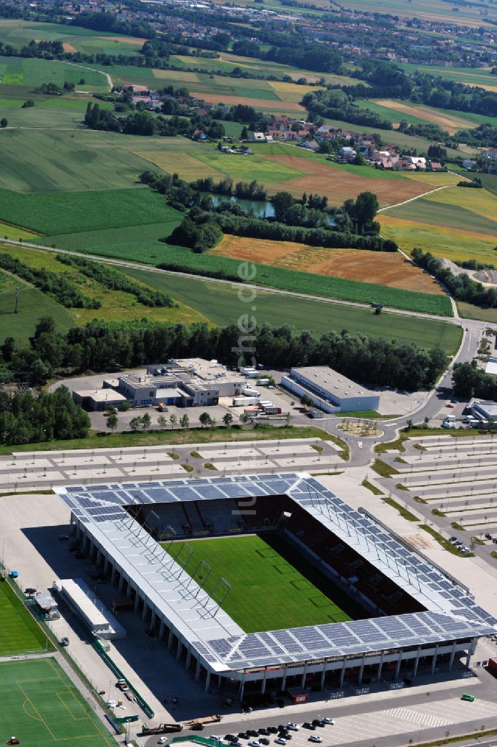 Luftaufnahme Ingolstadt - Stadion Audi Sportpark in Ingolstadt / Bayern