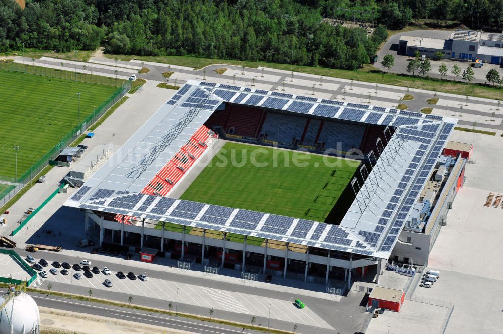 Ingolstadt von oben - Stadion Audi Sportpark in Ingolstadt / Bayern