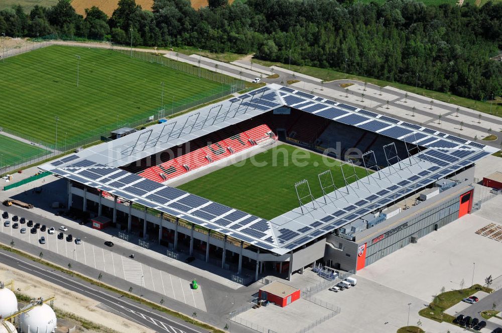 Ingolstadt aus der Vogelperspektive: Stadion Audi Sportpark in Ingolstadt / Bayern