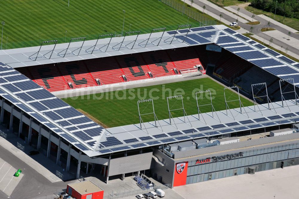 Luftbild Ingolstadt - Stadion Audi Sportpark in Ingolstadt / Bayern