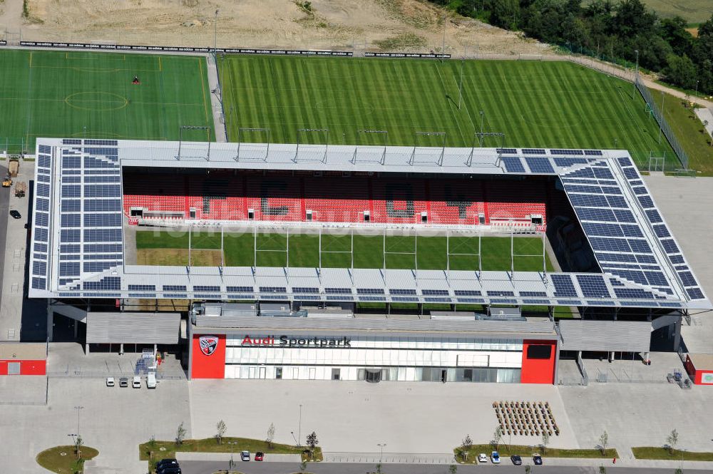 Ingolstadt von oben - Stadion Audi Sportpark in Ingolstadt / Bayern