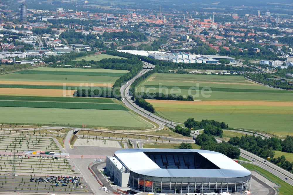 Luftbild Augsburg - Stadion Augsburg impuls arena zur FIFA Fußball-Weltmeisterschaft der Frauen 2011