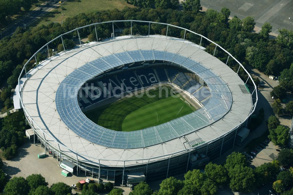 Luftaufnahme Hannover - Stadion der AWD Arena im Stadtteil Calenberger Neustadt von Hannover in Niedersachsen