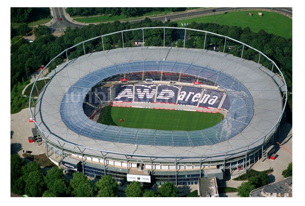 Luftaufnahme Hannover - Stadion AWD-Arena im Stadtteil Calenberger Neustadt von Hannover in Niedersachsen