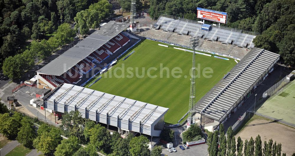 Offenbach von oben - Stadion Bieberer Berg Offenbach