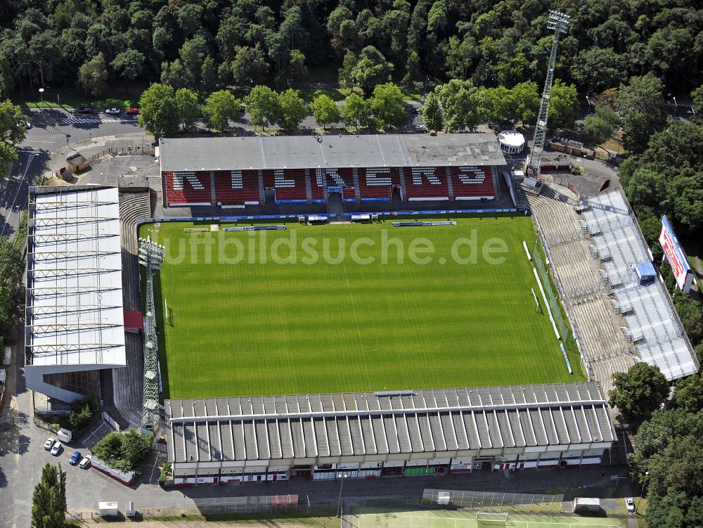 Offenbach aus der Vogelperspektive: Stadion Bieberer Berg Offenbach