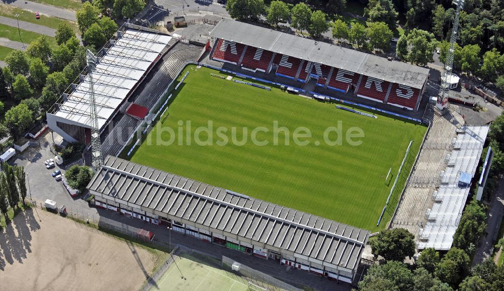 Offenbach von oben - Stadion Bieberer Berg Offenbach