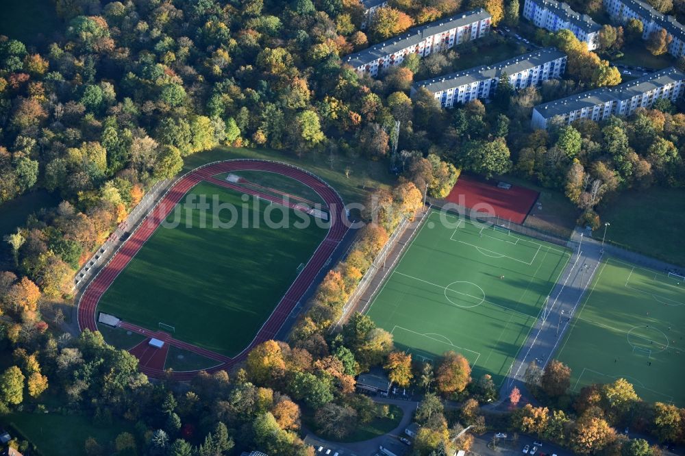 Berlin von oben - Stadion Britz-Süd am Buckower Damm in Berlin