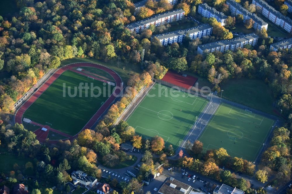 Luftbild Berlin - Stadion Britz-Süd am Buckower Damm in Berlin