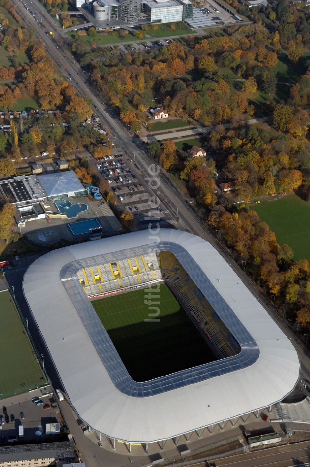 Luftbild Dresden - Stadion DDV-Stadion Dresden im Bundesland Sachsen