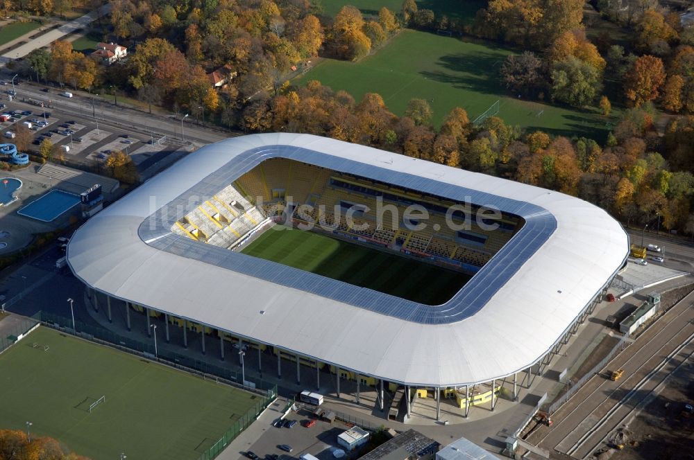 Luftaufnahme Dresden - Stadion DDV-Stadion Dresden im Bundesland Sachsen