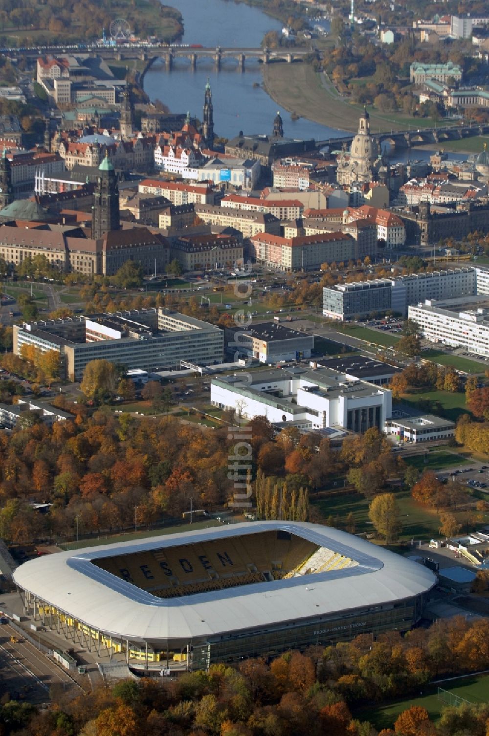 Luftaufnahme Dresden - Stadion DDV-Stadion Dresden im Bundesland Sachsen