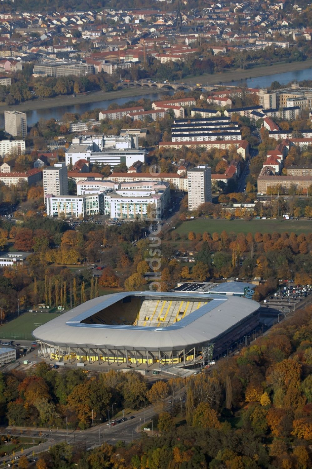 Luftbild Dresden - Stadion DDV-Stadion Dresden im Bundesland Sachsen