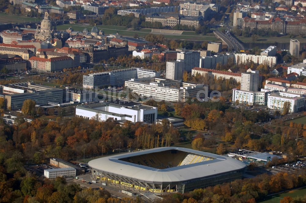 Luftaufnahme Dresden - Stadion DDV-Stadion Dresden im Bundesland Sachsen