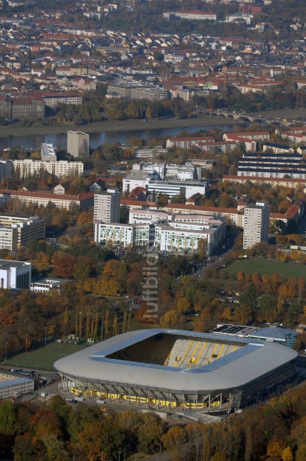 Luftbild Dresden - Stadion DDV-Stadion Dresden im Bundesland Sachsen