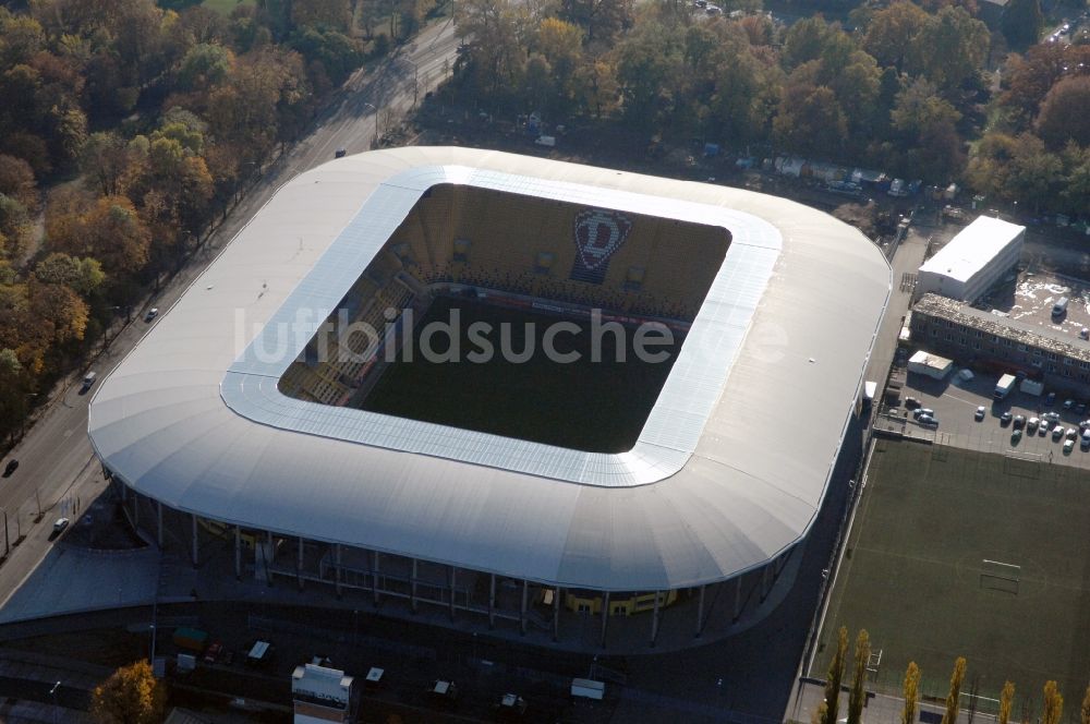 Luftbild Dresden - Stadion DDV-Stadion Dresden im Bundesland Sachsen