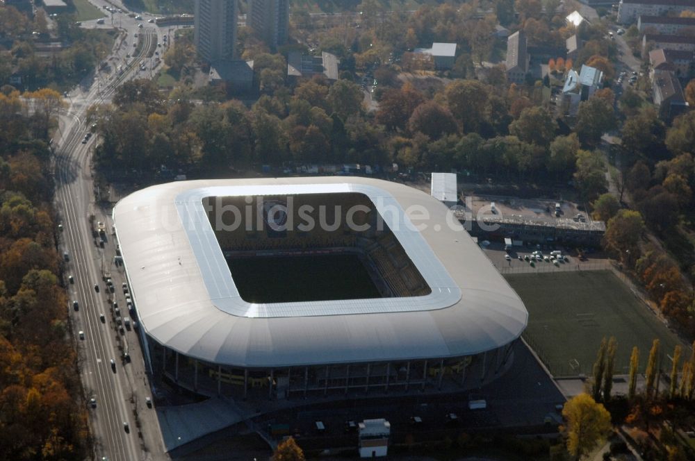 Luftaufnahme Dresden - Stadion DDV-Stadion Dresden im Bundesland Sachsen