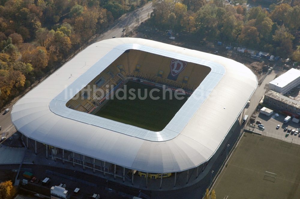 Luftbild Dresden - Stadion DDV-Stadion Dresden im Bundesland Sachsen