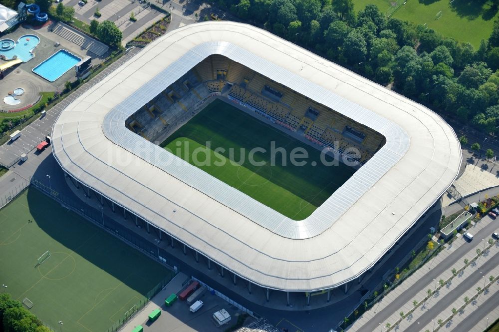 Luftaufnahme Dresden - Stadion DDV-Stadion Dresden im Bundesland Sachsen