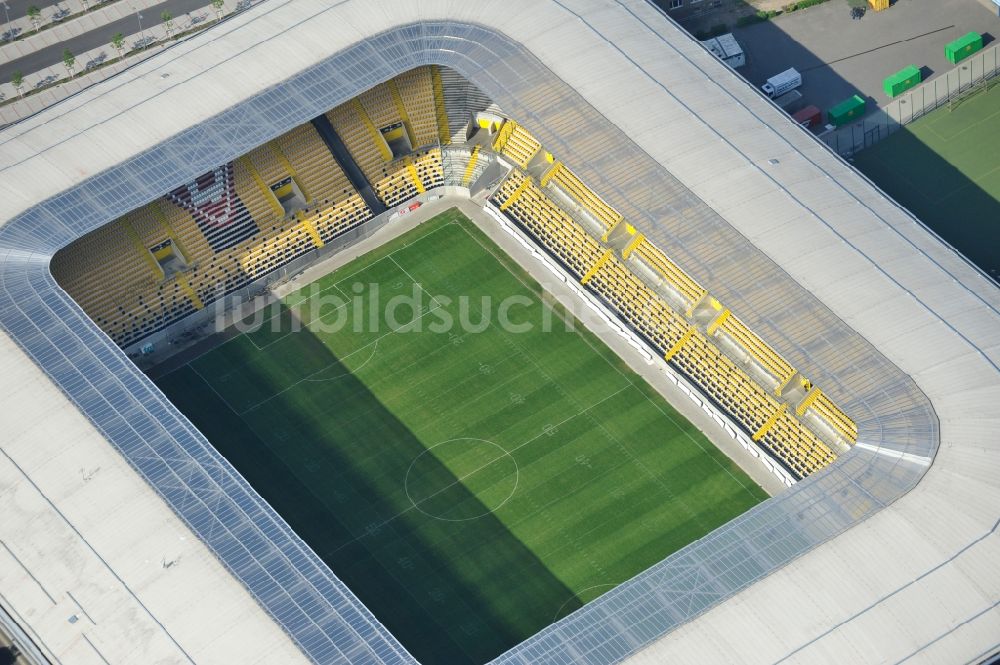 Dresden aus der Vogelperspektive: Stadion DDV-Stadion Dresden im Bundesland Sachsen