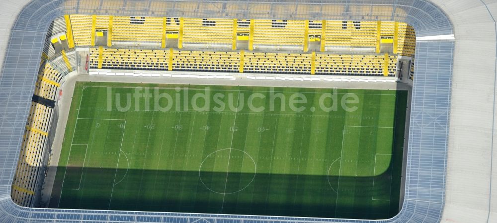 Dresden von oben - Stadion DDV-Stadion Dresden im Bundesland Sachsen