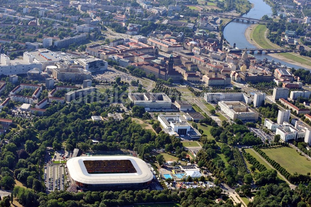 Luftbild Dresden - Stadion DDV-Stadion Dresden im Bundesland Sachsen