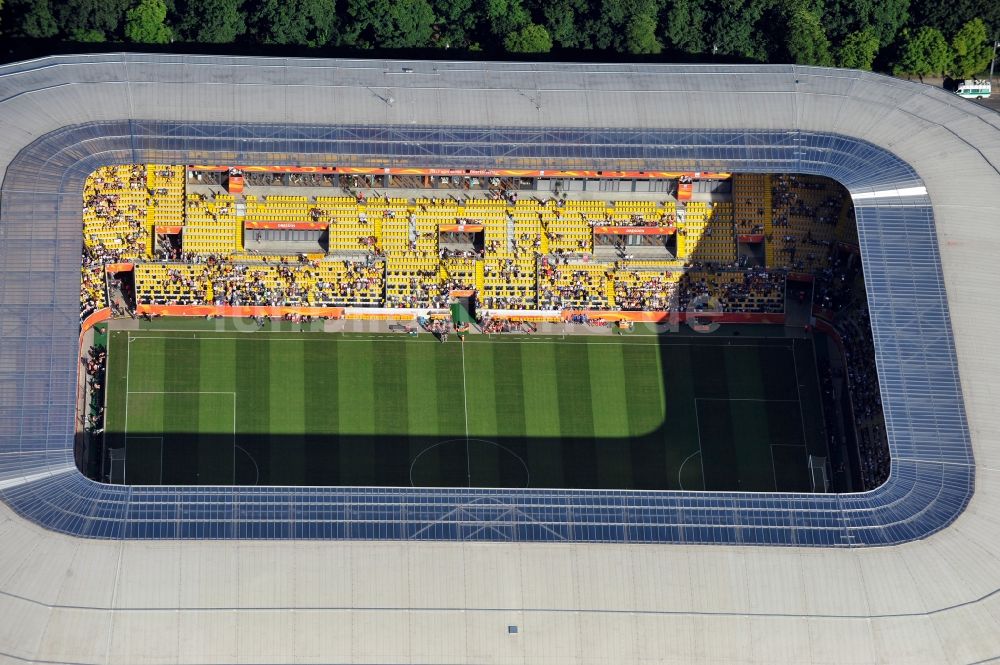 Dresden von oben - Stadion DDV-Stadion Dresden im Bundesland Sachsen