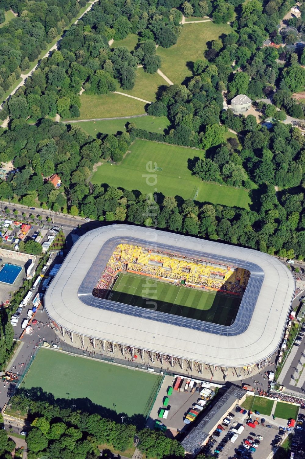 Luftbild Dresden - Stadion DDV-Stadion Dresden im Bundesland Sachsen