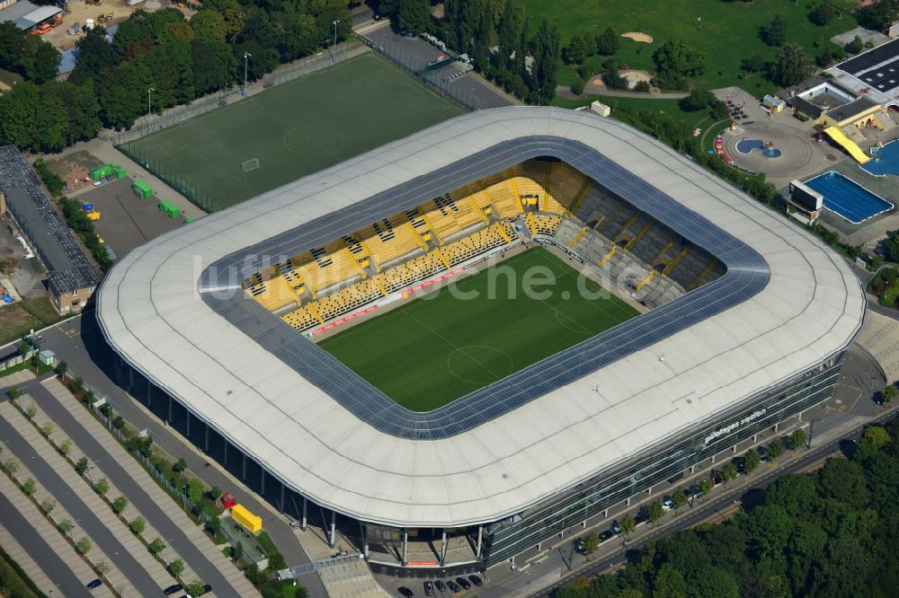 Luftbild Dresden - Stadion DDV-Stadion Dresden im Bundesland Sachsen