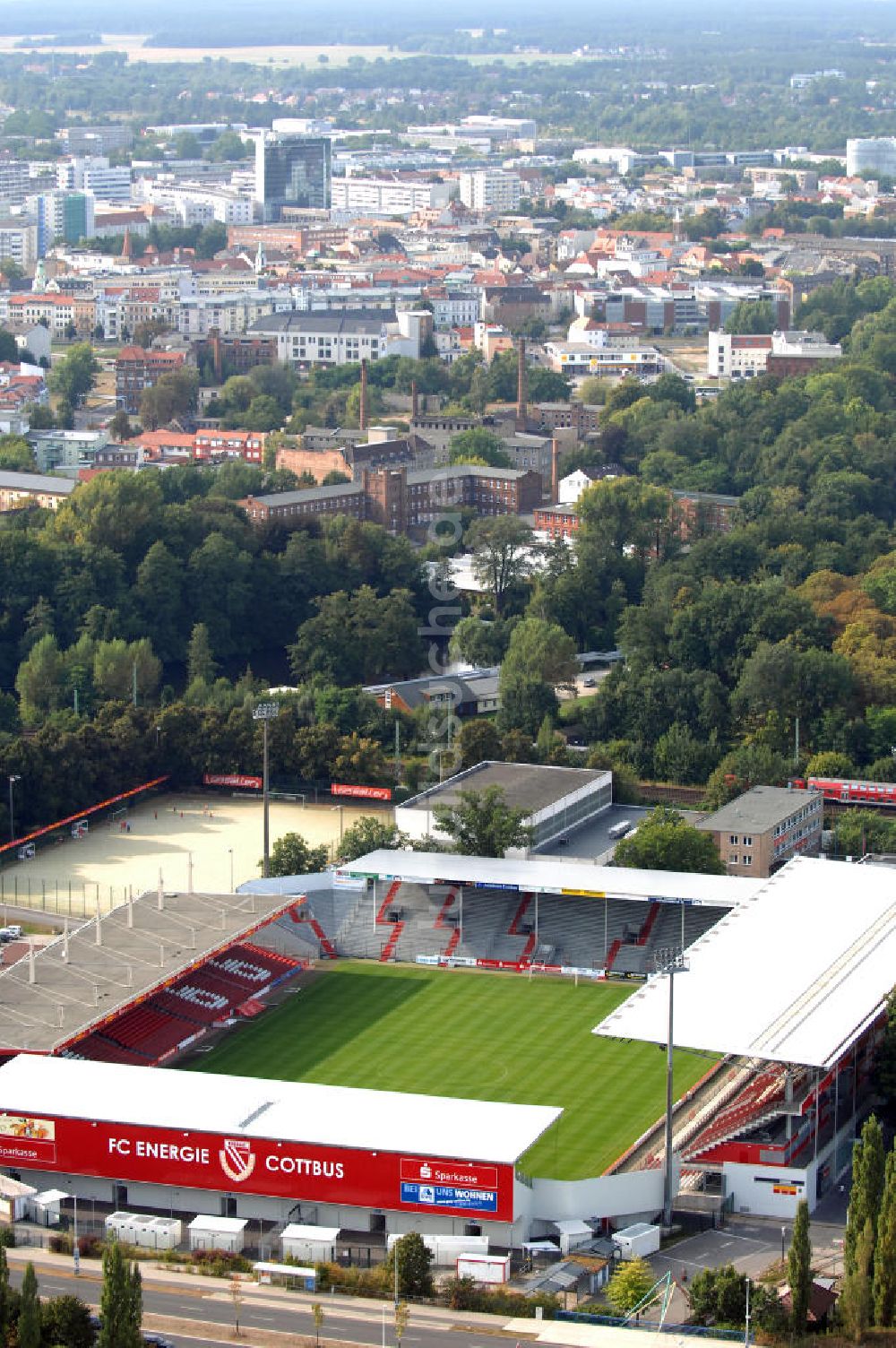 Luftaufnahme Cottbus - Stadion der Freundschaft Cottbus