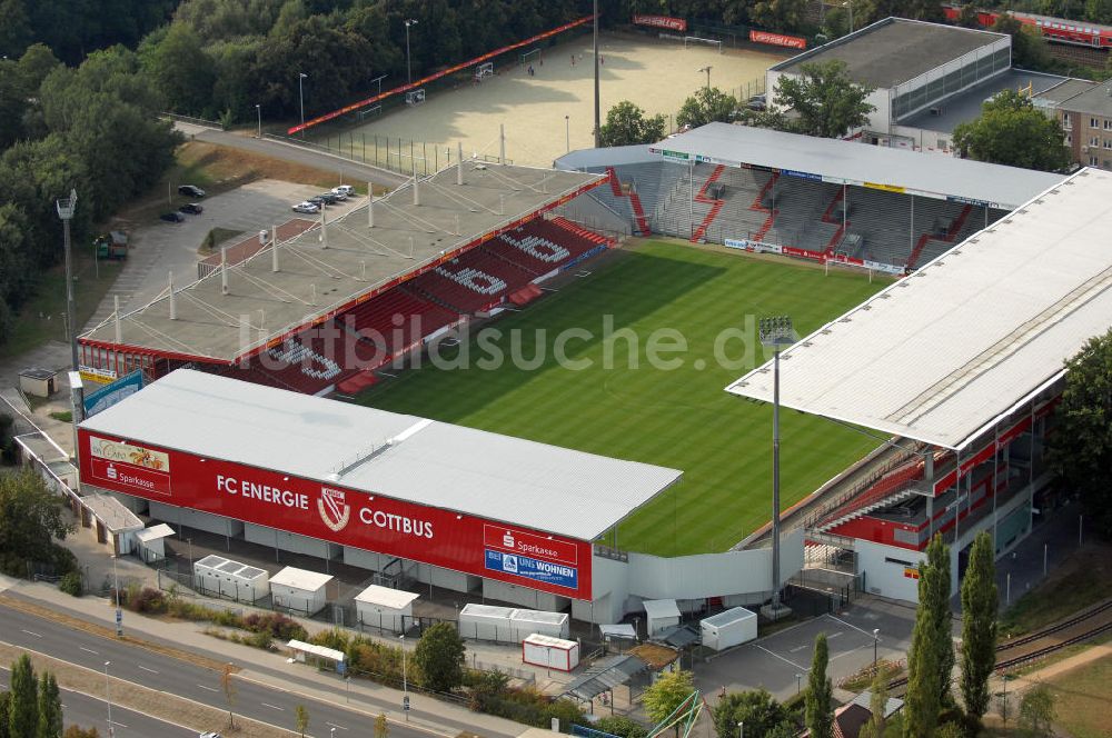 Cottbus von oben - Stadion der Freundschaft Cottbus