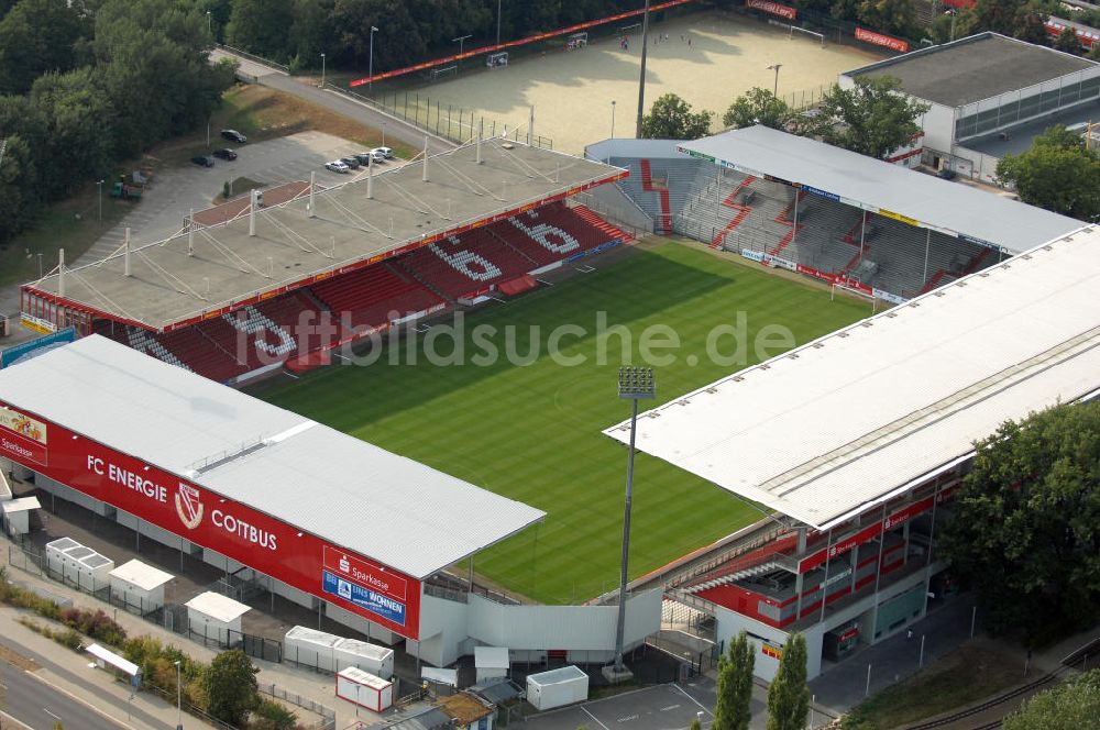 Cottbus aus der Vogelperspektive: Stadion der Freundschaft Cottbus