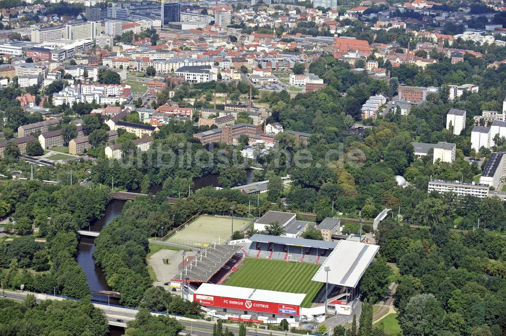 Cottbus aus der Vogelperspektive: Stadion der Freundschaft in Cottbus