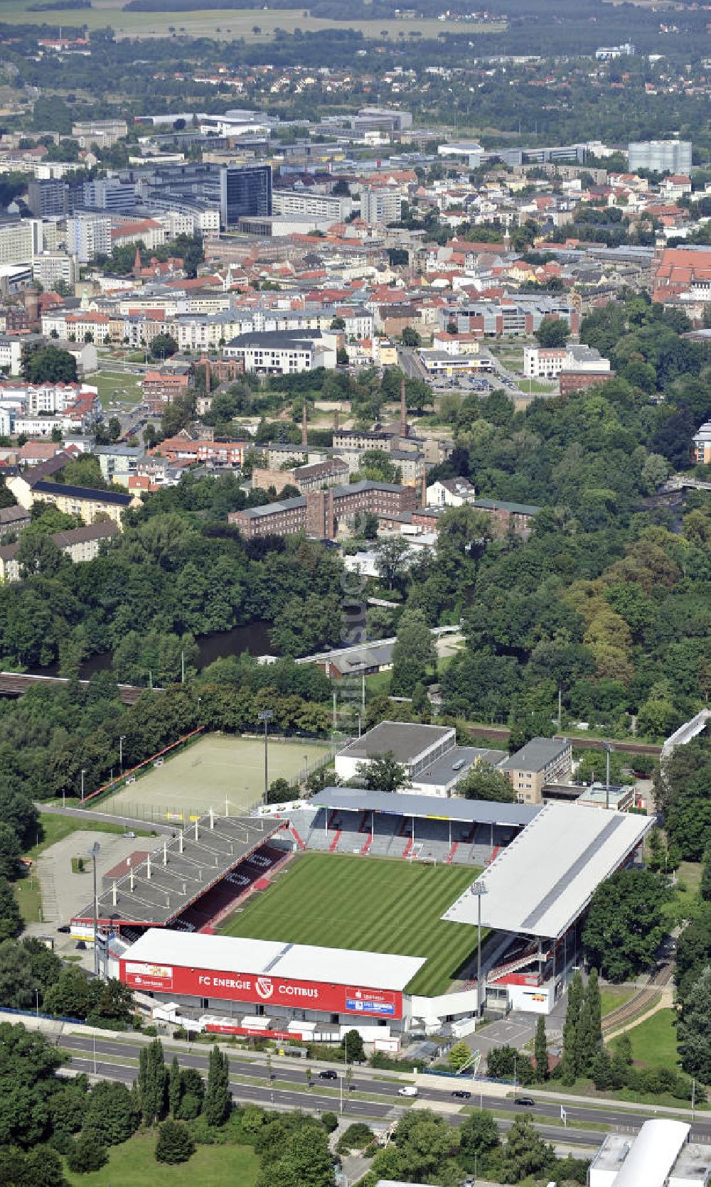 Luftbild Cottbus - Stadion der Freundschaft in Cottbus