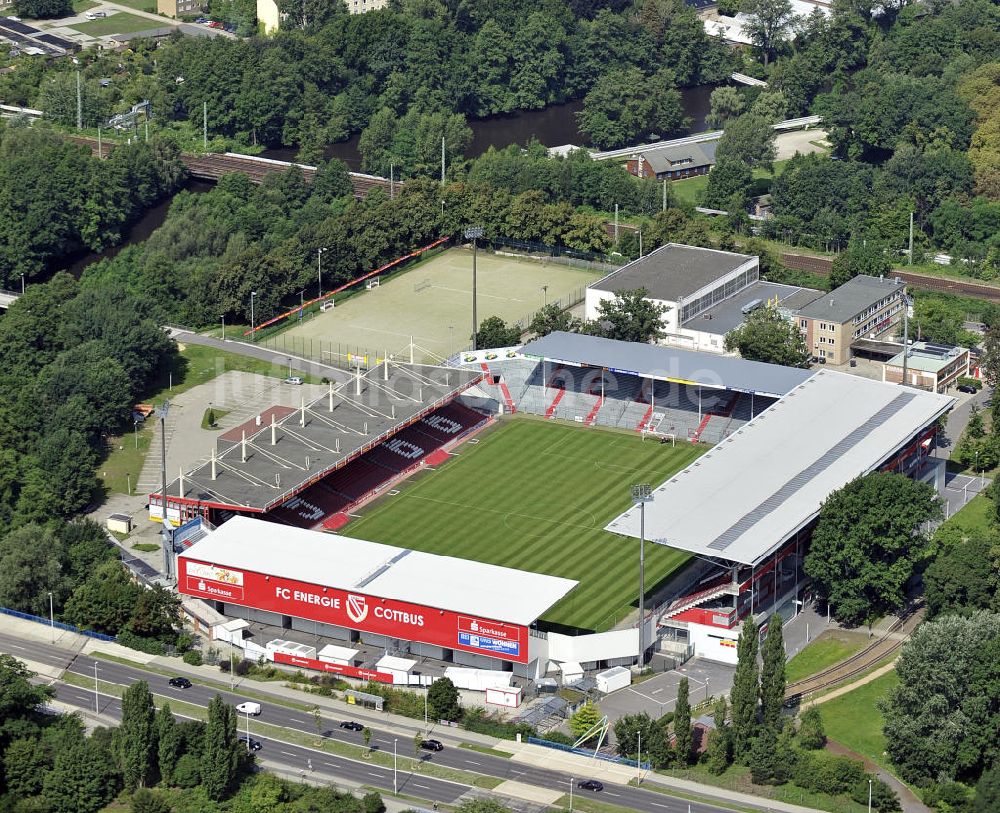 Luftaufnahme Cottbus - Stadion der Freundschaft in Cottbus