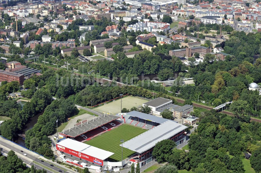 Cottbus von oben - Stadion der Freundschaft in Cottbus