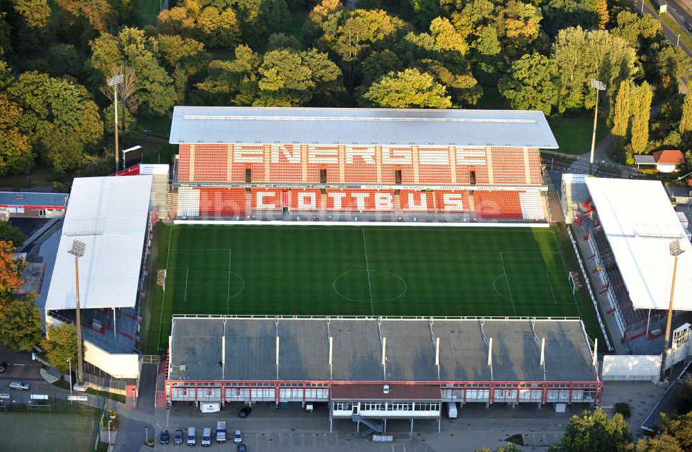 Cottbus aus der Vogelperspektive: Stadion der Freundschaft Cottbus